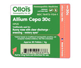 Olloïs Allium Cepa 30C Vegan Organic Kosher, 80 Pellets