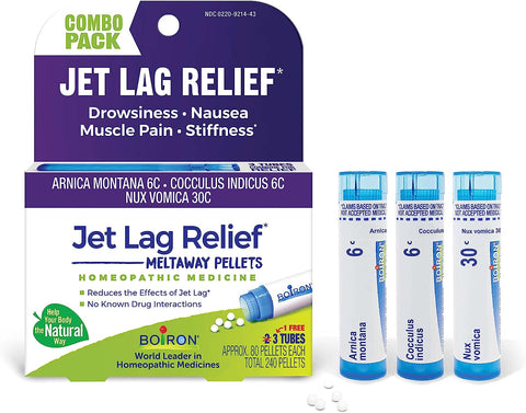 Jet Lag Relief bonus pack for Relief from Nausea, Stiffness, Muscle Pain, and Drowsiness